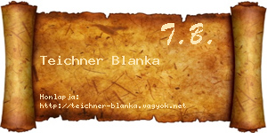 Teichner Blanka névjegykártya