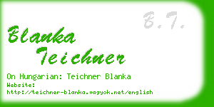 blanka teichner business card